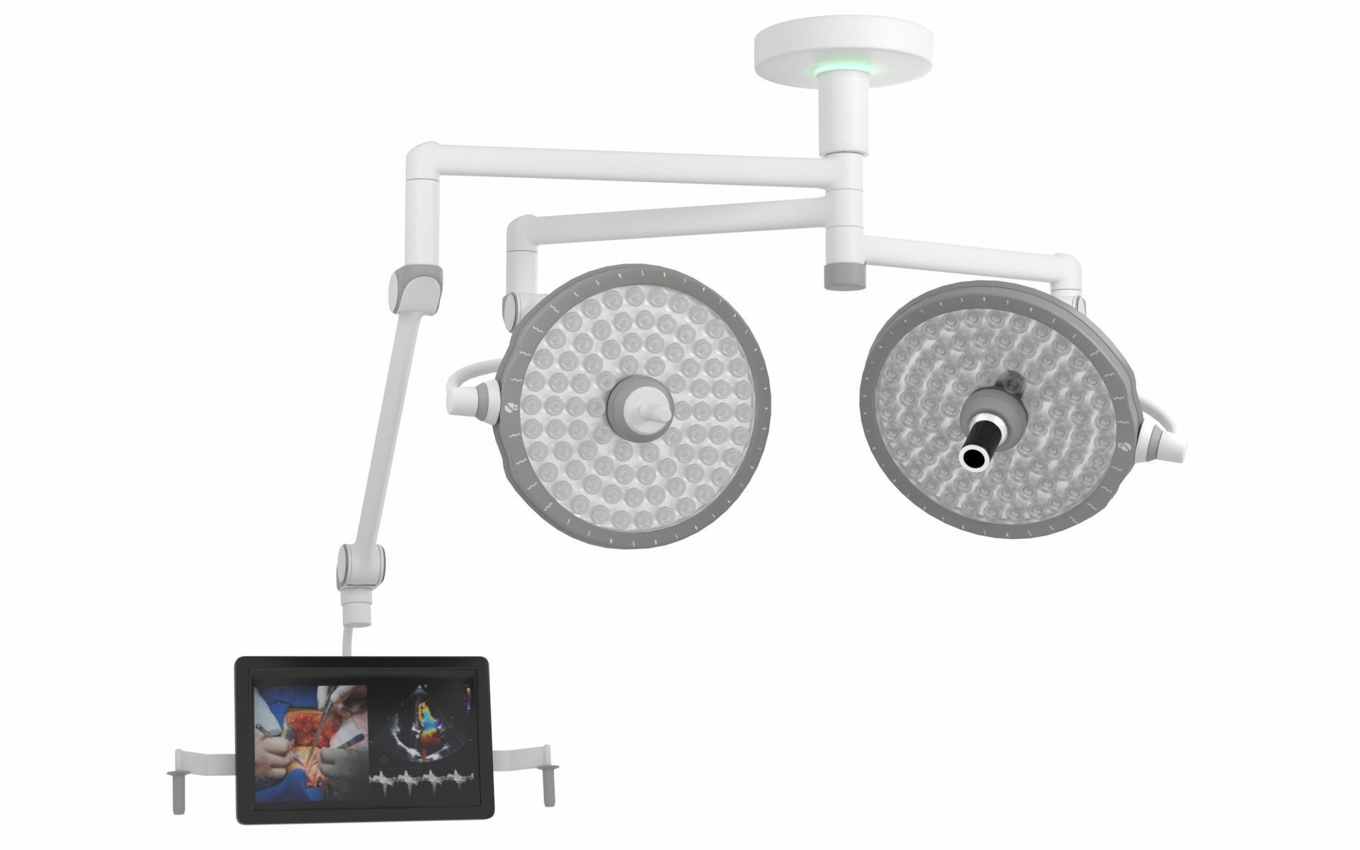 Surgical Light Low-poly 3D model_2