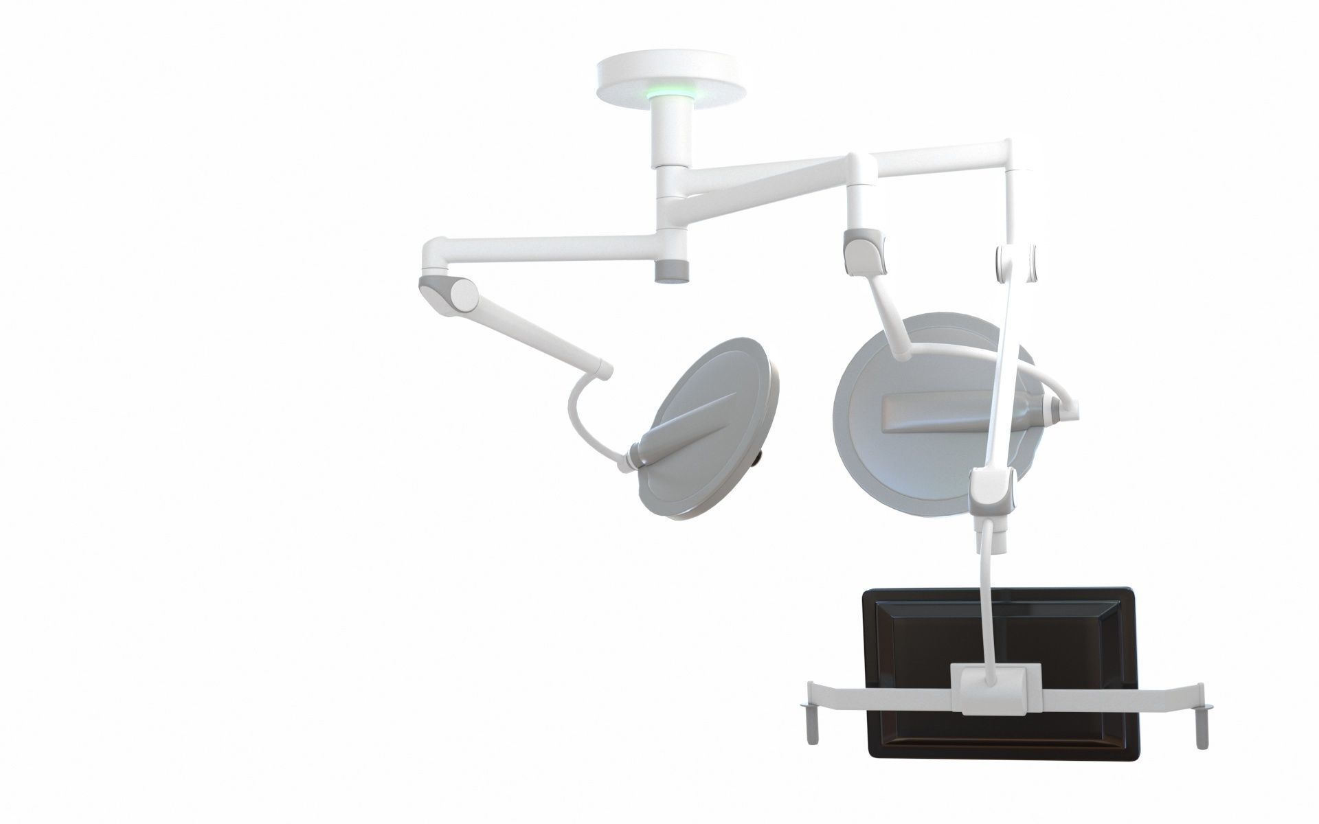 Surgical Light Low-poly 3D model_7