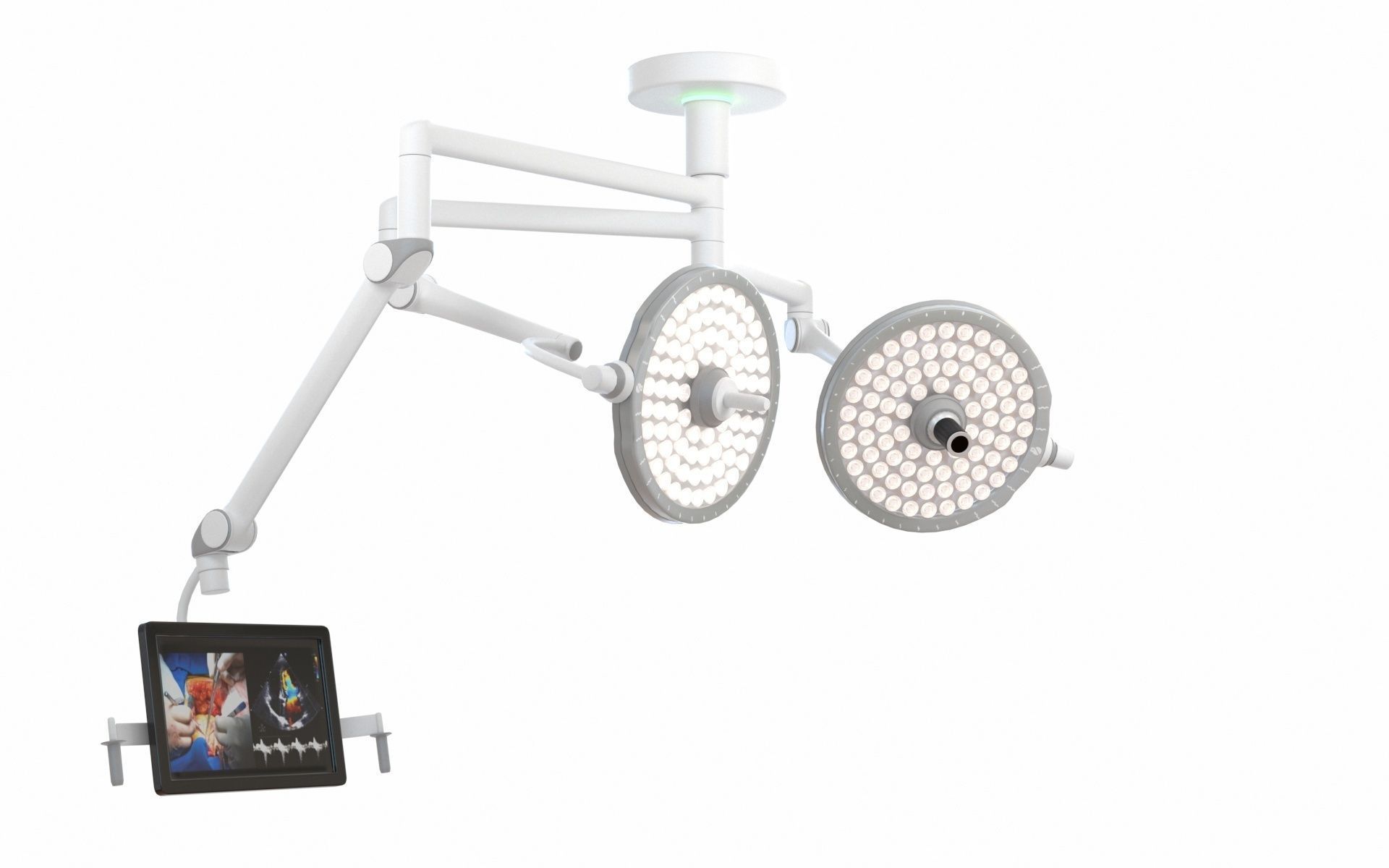 Surgical Light Low-poly 3D model_4