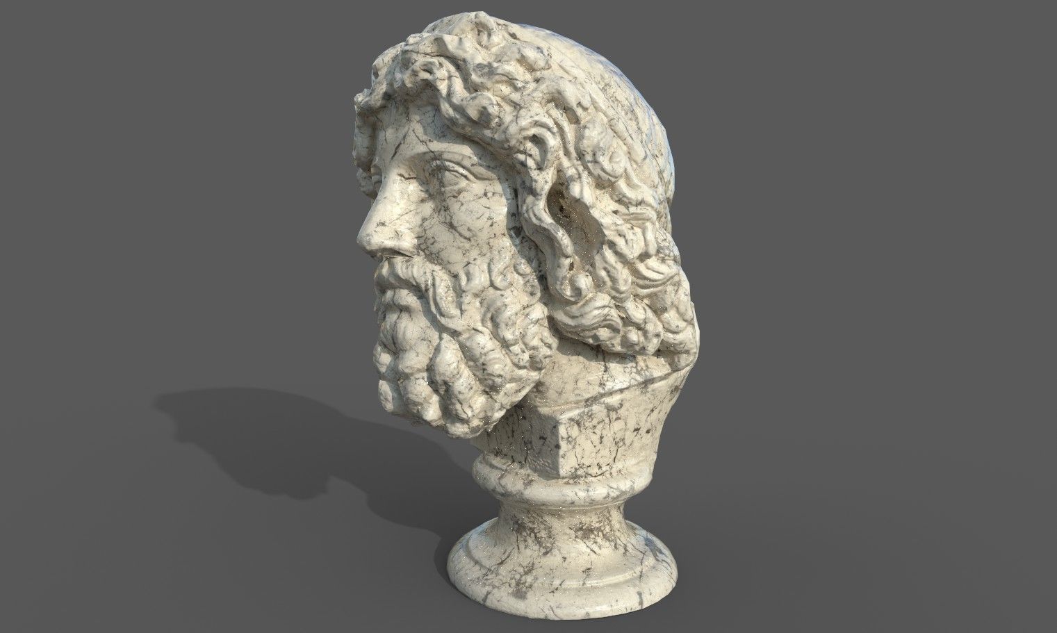 Zeus the god of the sky and thunder Low-poly 3D model_19