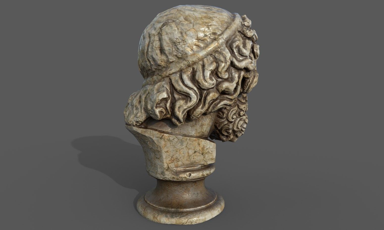 Zeus the god of the sky and thunder Low-poly 3D model_14