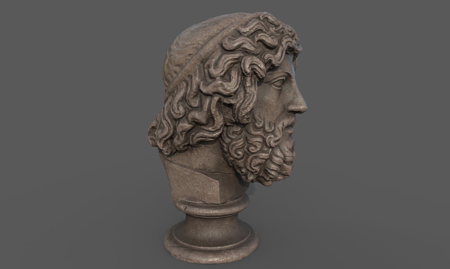 Zeus the god of the sky and thunder Low-poly 3D model_6