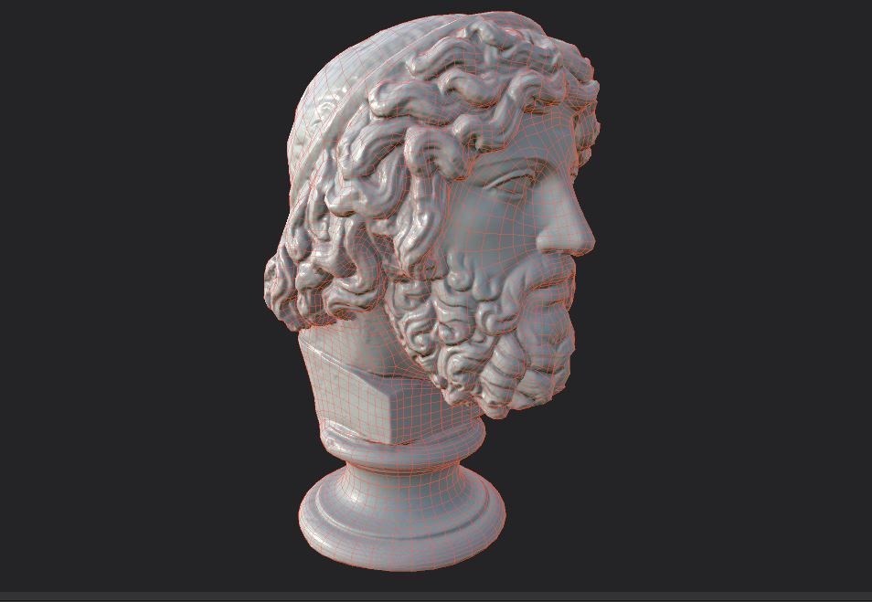 Zeus the god of the sky and thunder Low-poly 3D model_34