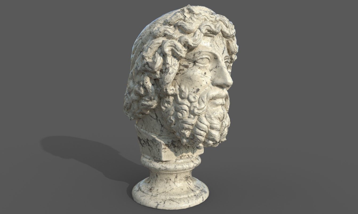 Zeus the god of the sky and thunder Low-poly 3D model_22