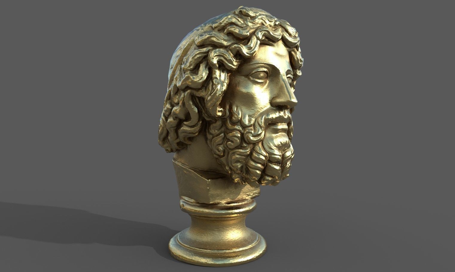Zeus the god of the sky and thunder Low-poly 3D model_27