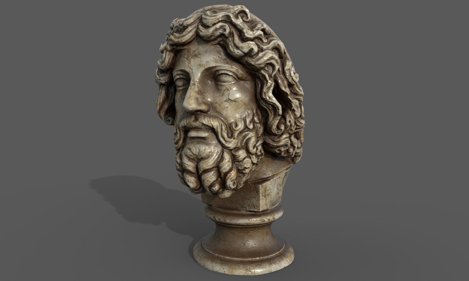 Zeus the god of the sky and thunder Low-poly 3D model_10