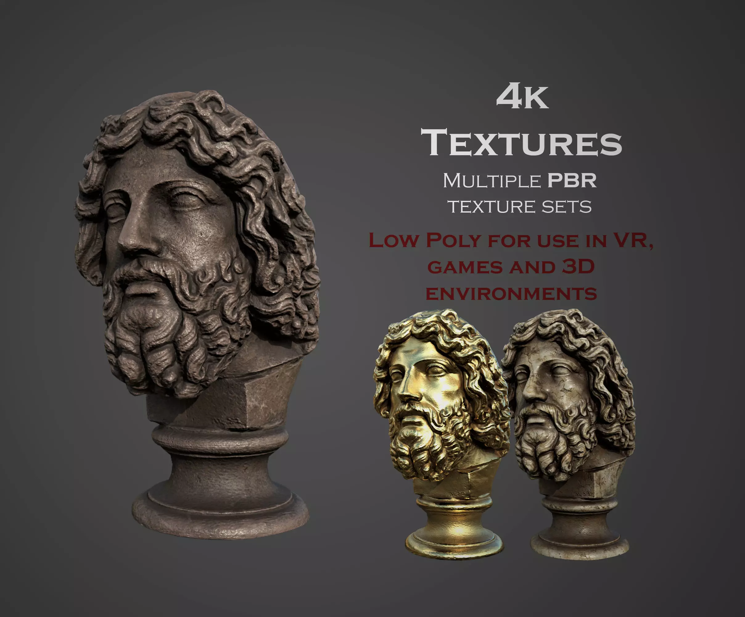 Zeus the god of the sky and thunder Low-poly 3D model_0