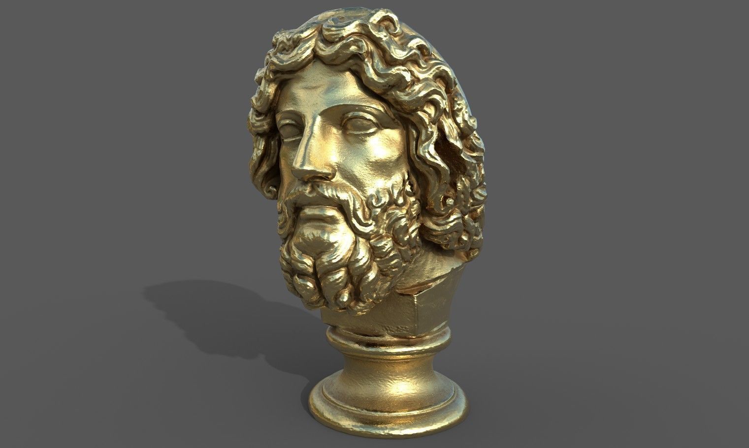 Zeus the god of the sky and thunder Low-poly 3D model_33