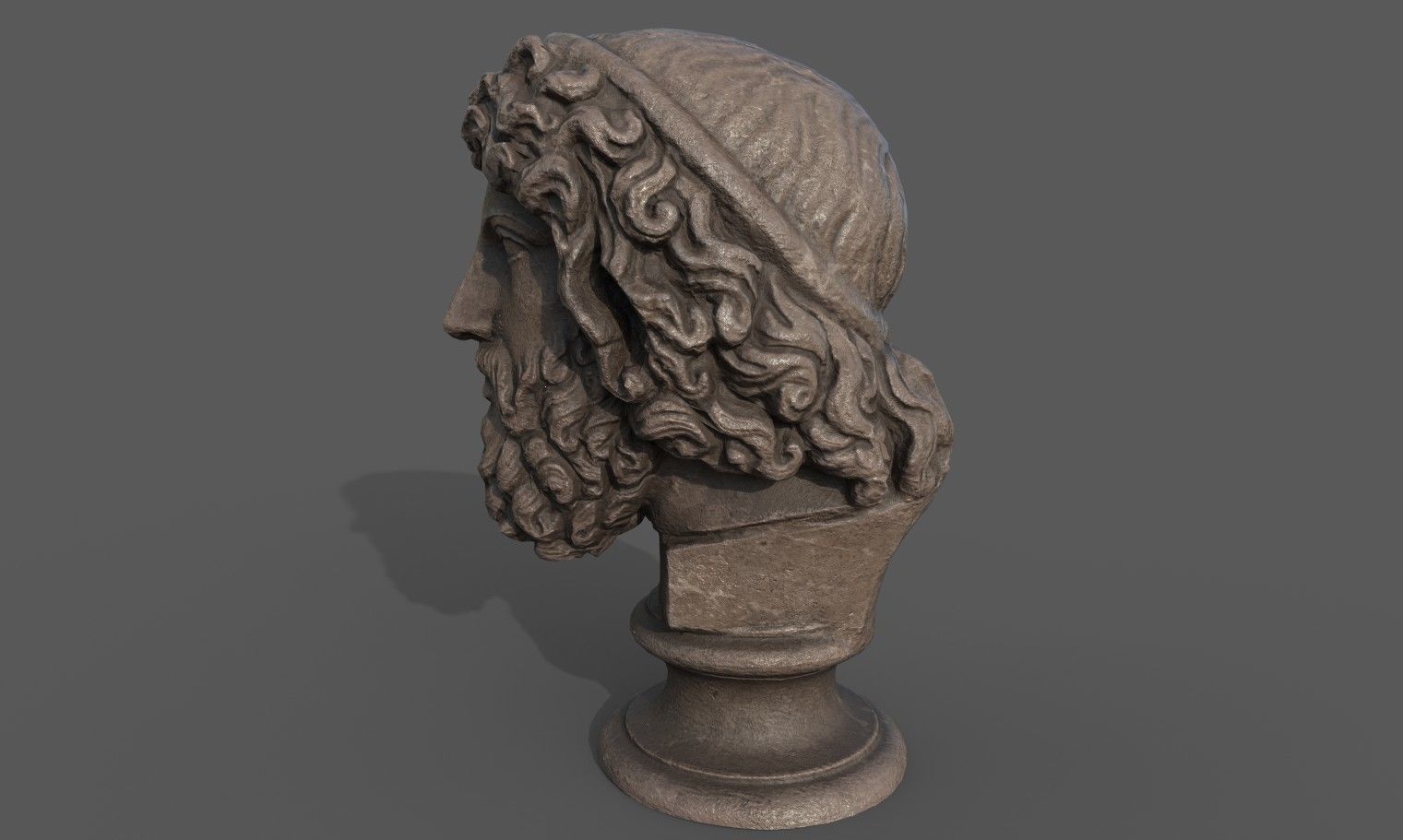 Zeus the god of the sky and thunder Low-poly 3D model_5