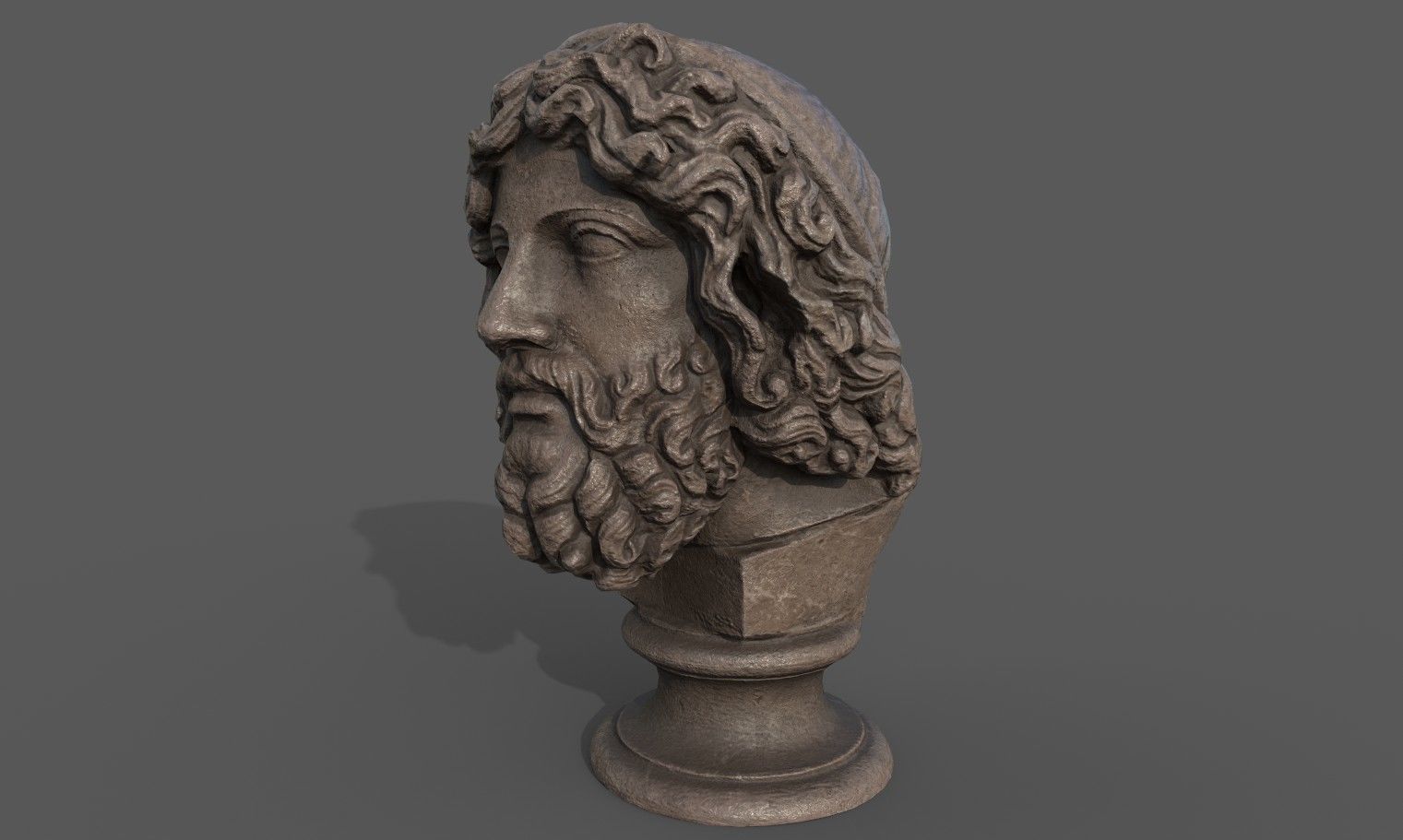 Zeus the god of the sky and thunder Low-poly 3D model_4