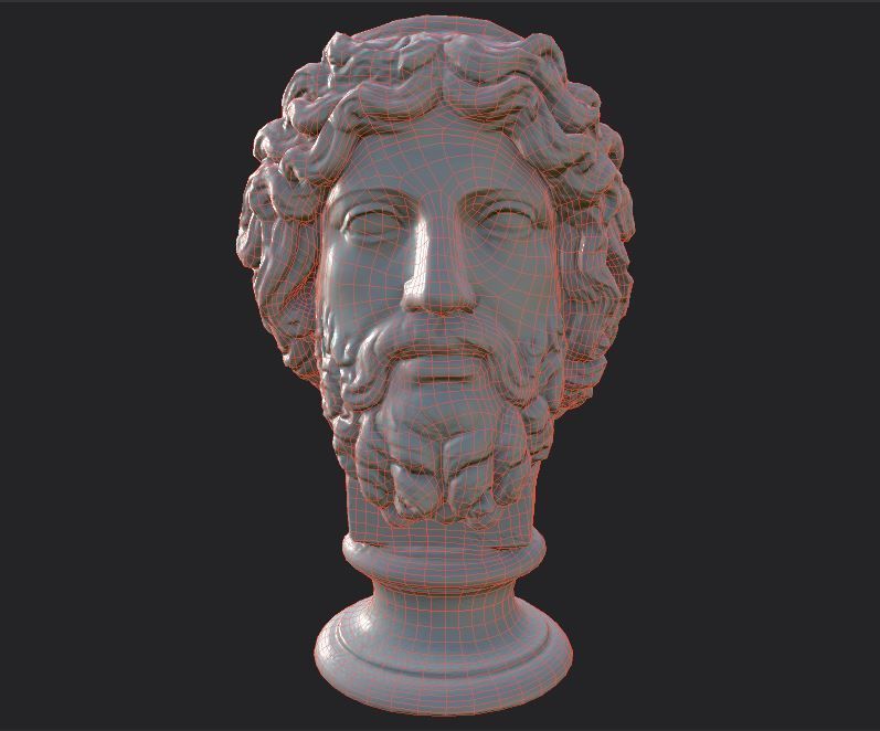 Zeus the god of the sky and thunder Low-poly 3D model_35