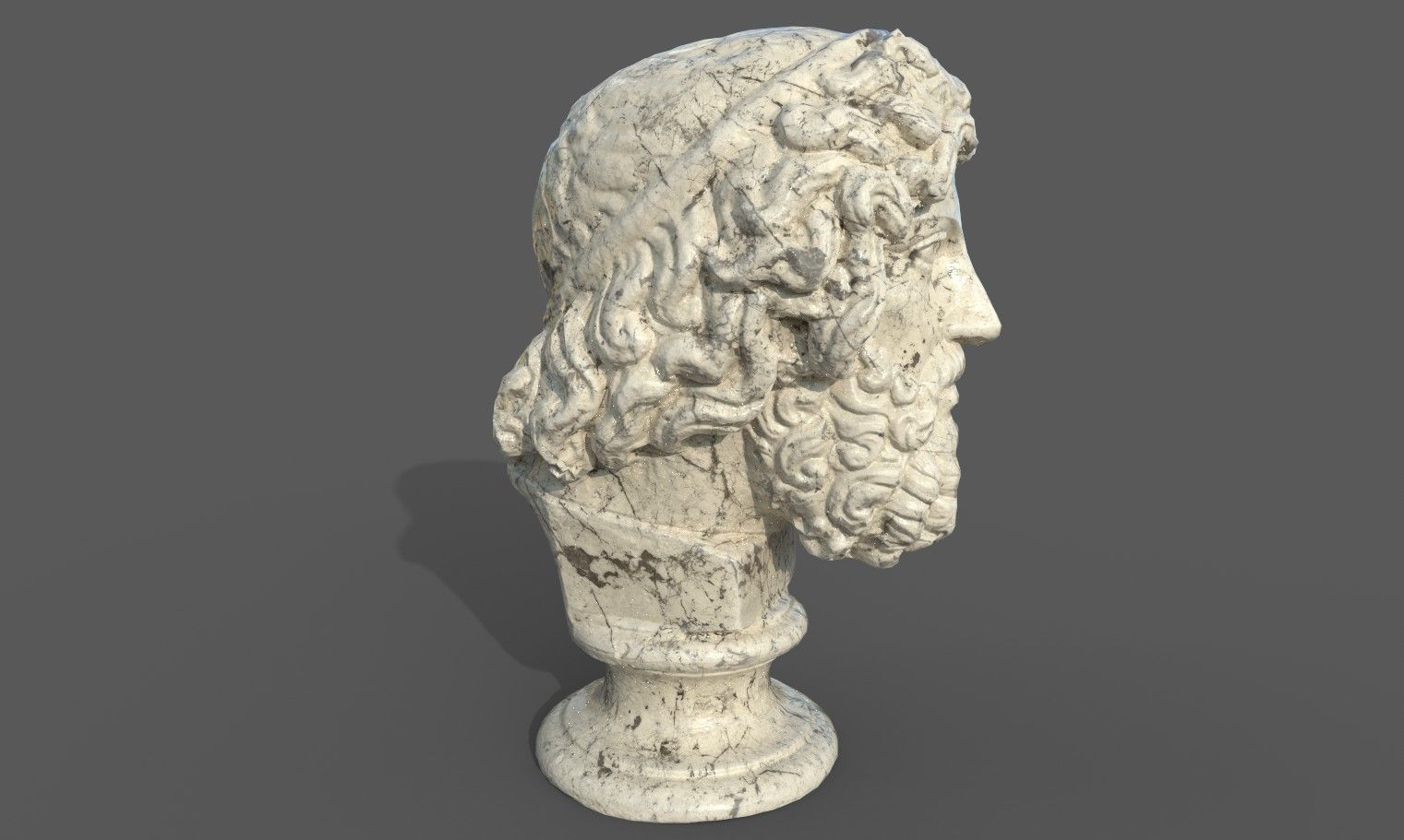 Zeus the god of the sky and thunder Low-poly 3D model_23