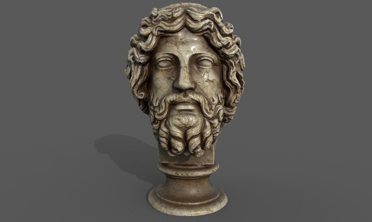 Zeus the god of the sky and thunder Low-poly 3D model_11