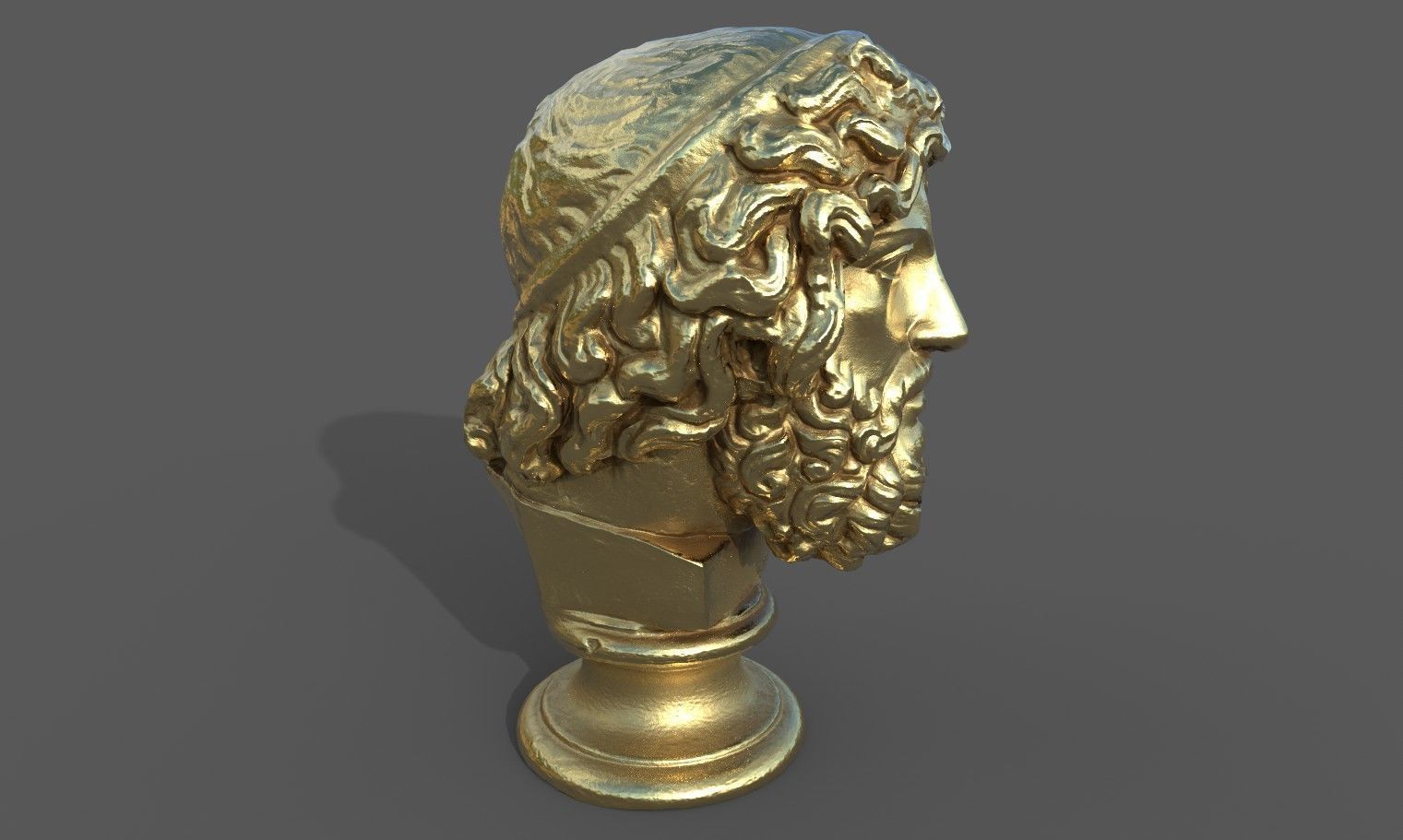 Zeus the god of the sky and thunder Low-poly 3D model_28