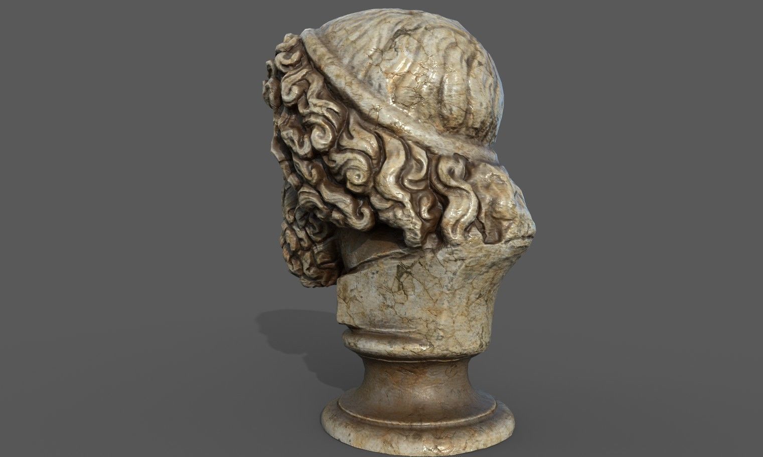 Zeus the god of the sky and thunder Low-poly 3D model_16