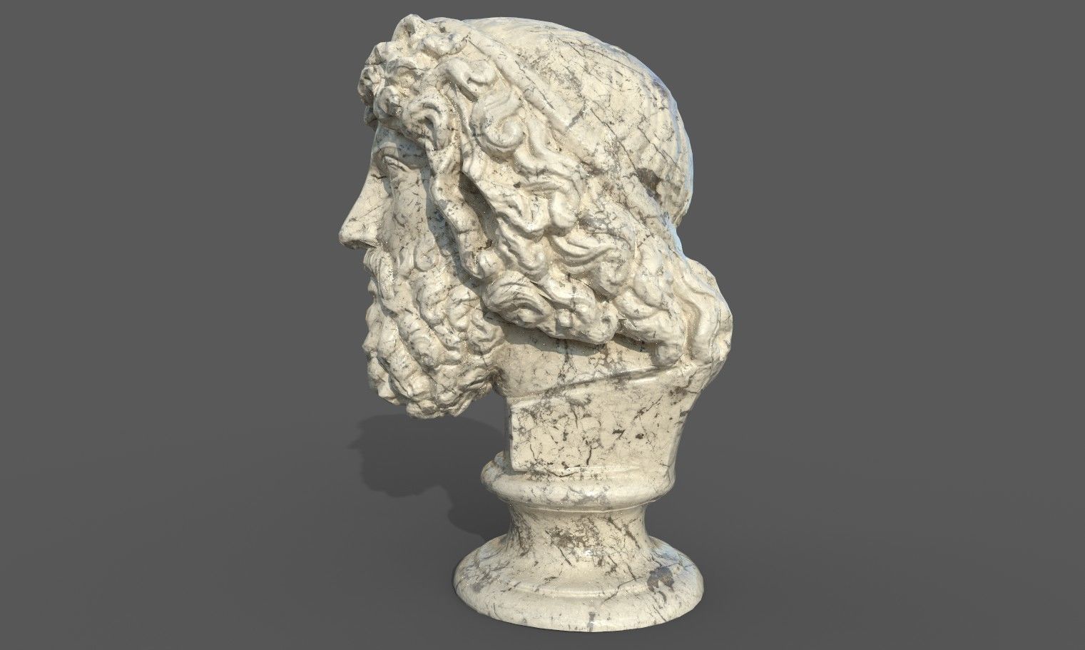 Zeus the god of the sky and thunder Low-poly 3D model_18