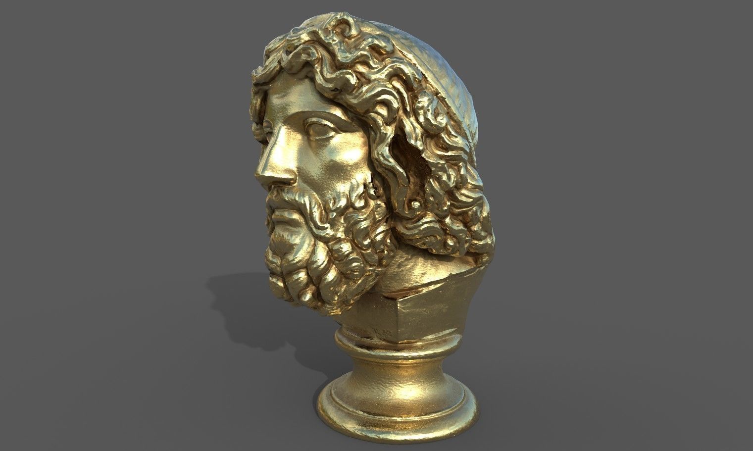 Zeus the god of the sky and thunder Low-poly 3D model_32