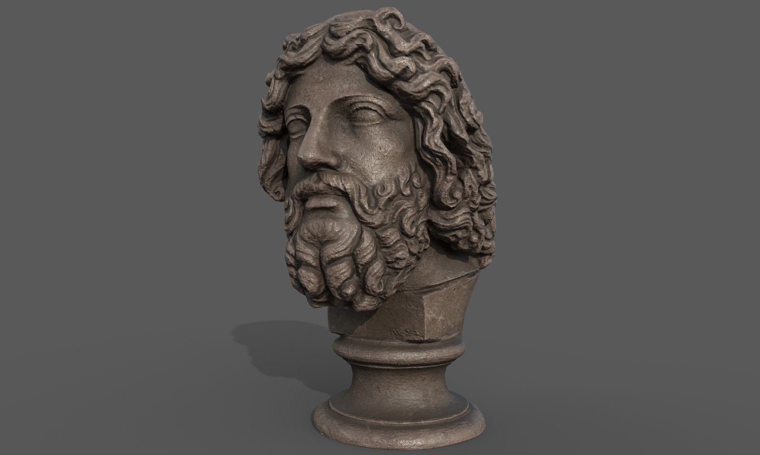 Zeus the god of the sky and thunder Low-poly 3D model_1
