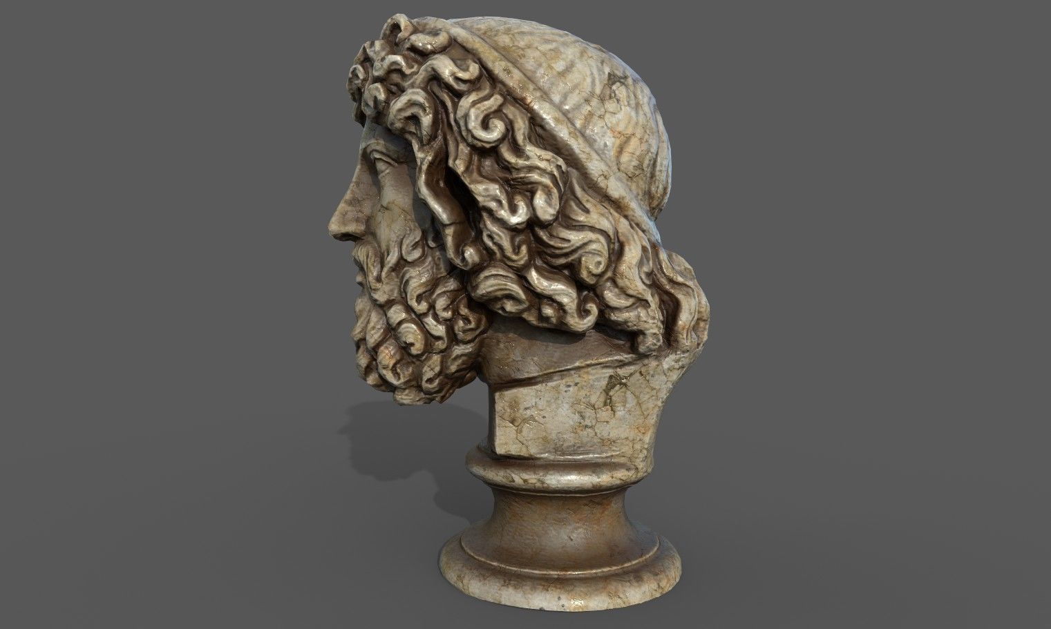 Zeus the god of the sky and thunder Low-poly 3D model_17