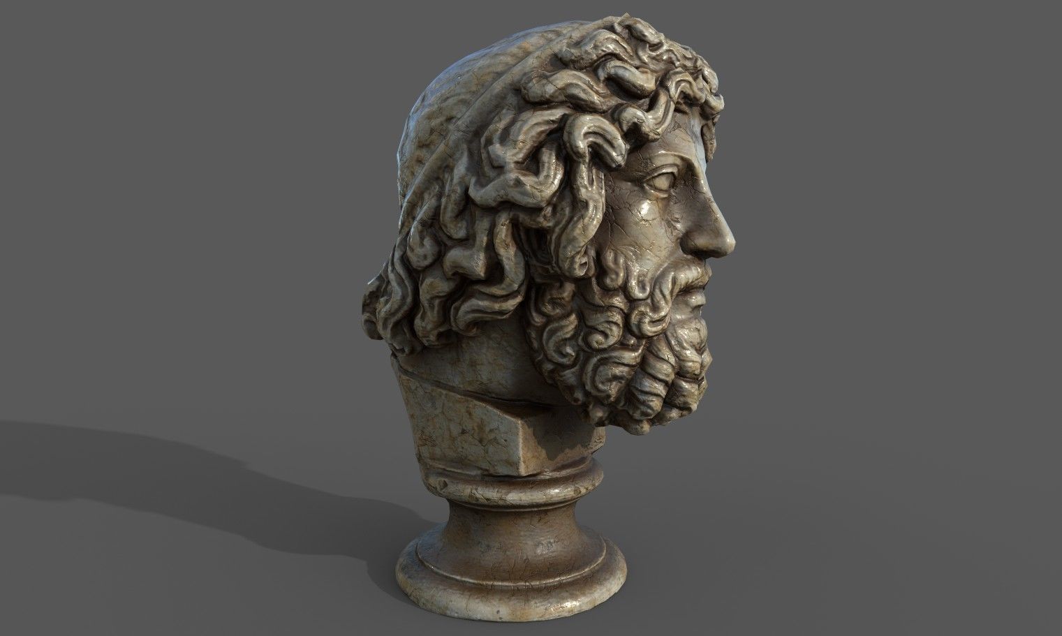 Zeus the god of the sky and thunder Low-poly 3D model_13