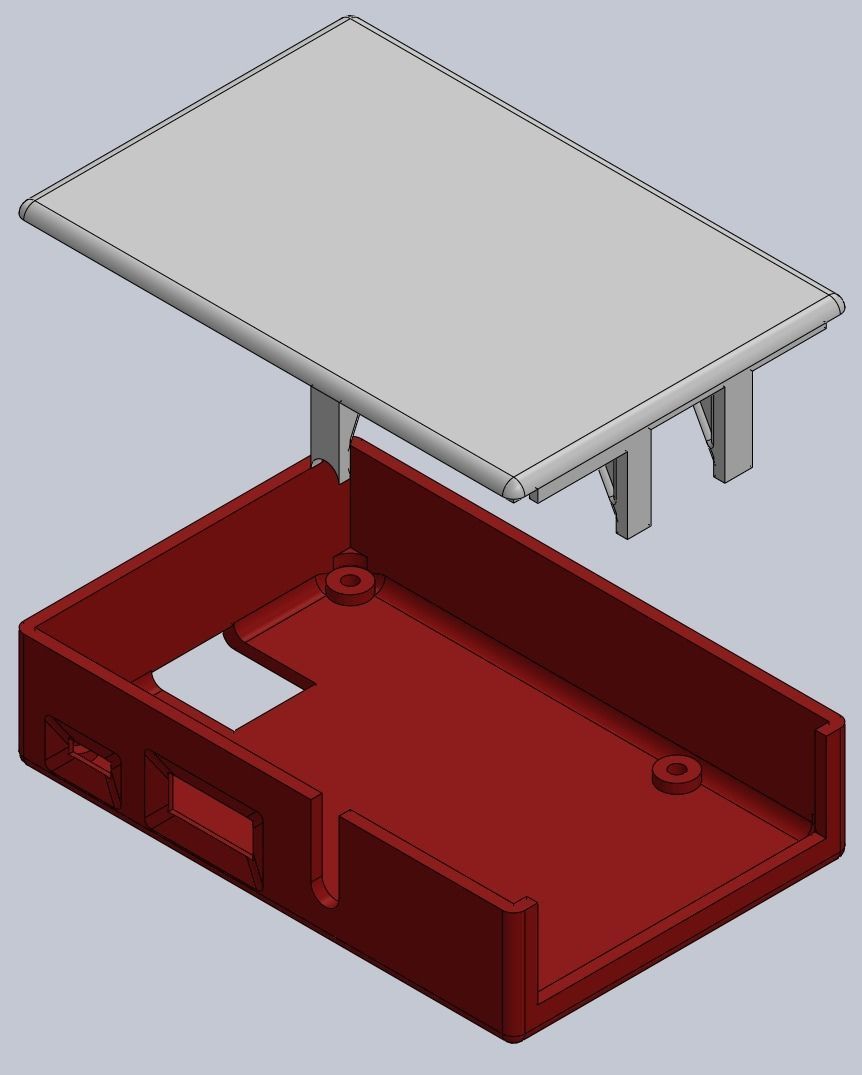 Raspberry pi 3 case 3D print model_1