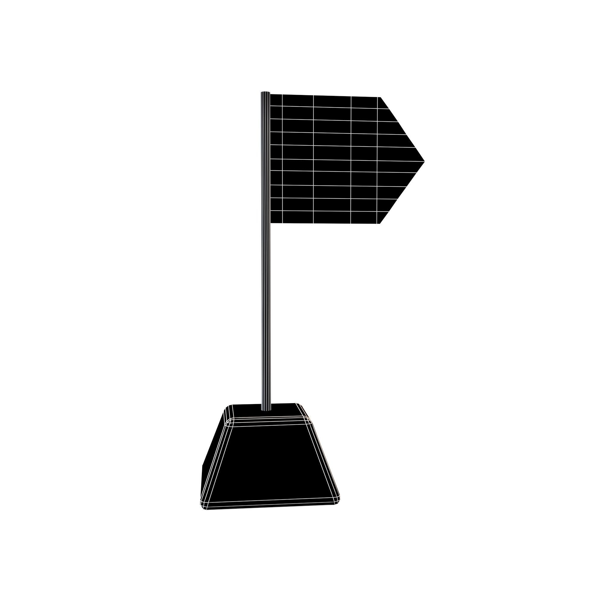 Bordered White Banner v1 001 Low-poly 3D model_5