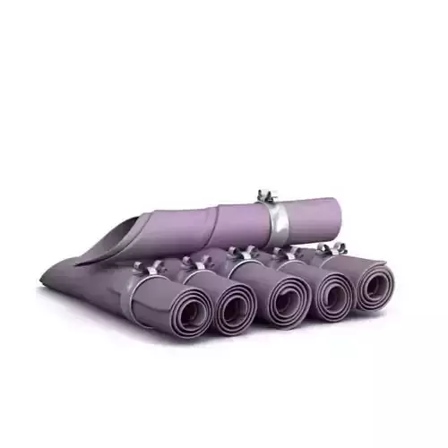 Purple Table Napkins With Matching Rings 3D model