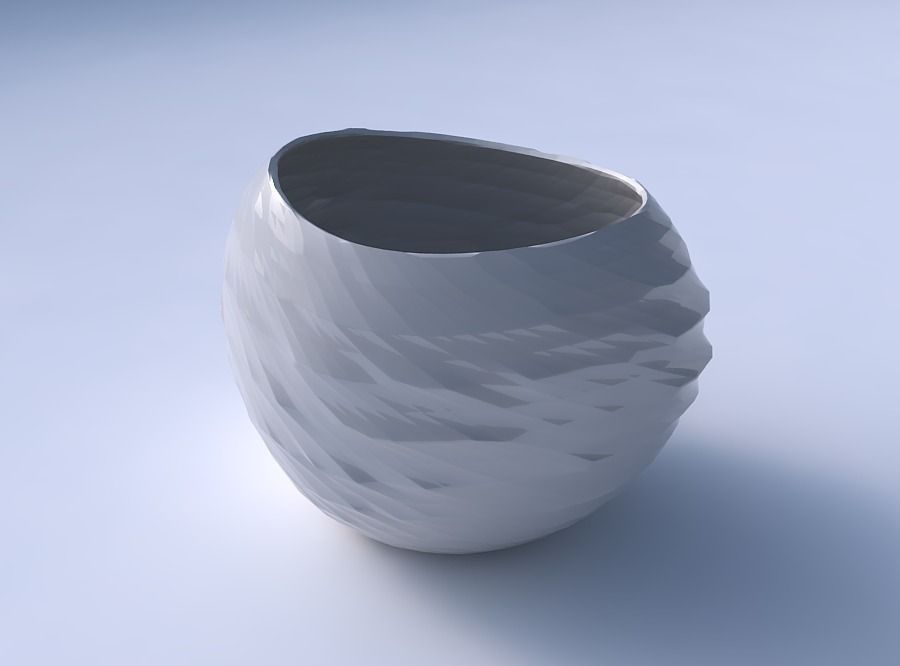 Bowl compressed 2 with rocky fibers 3D print model_3