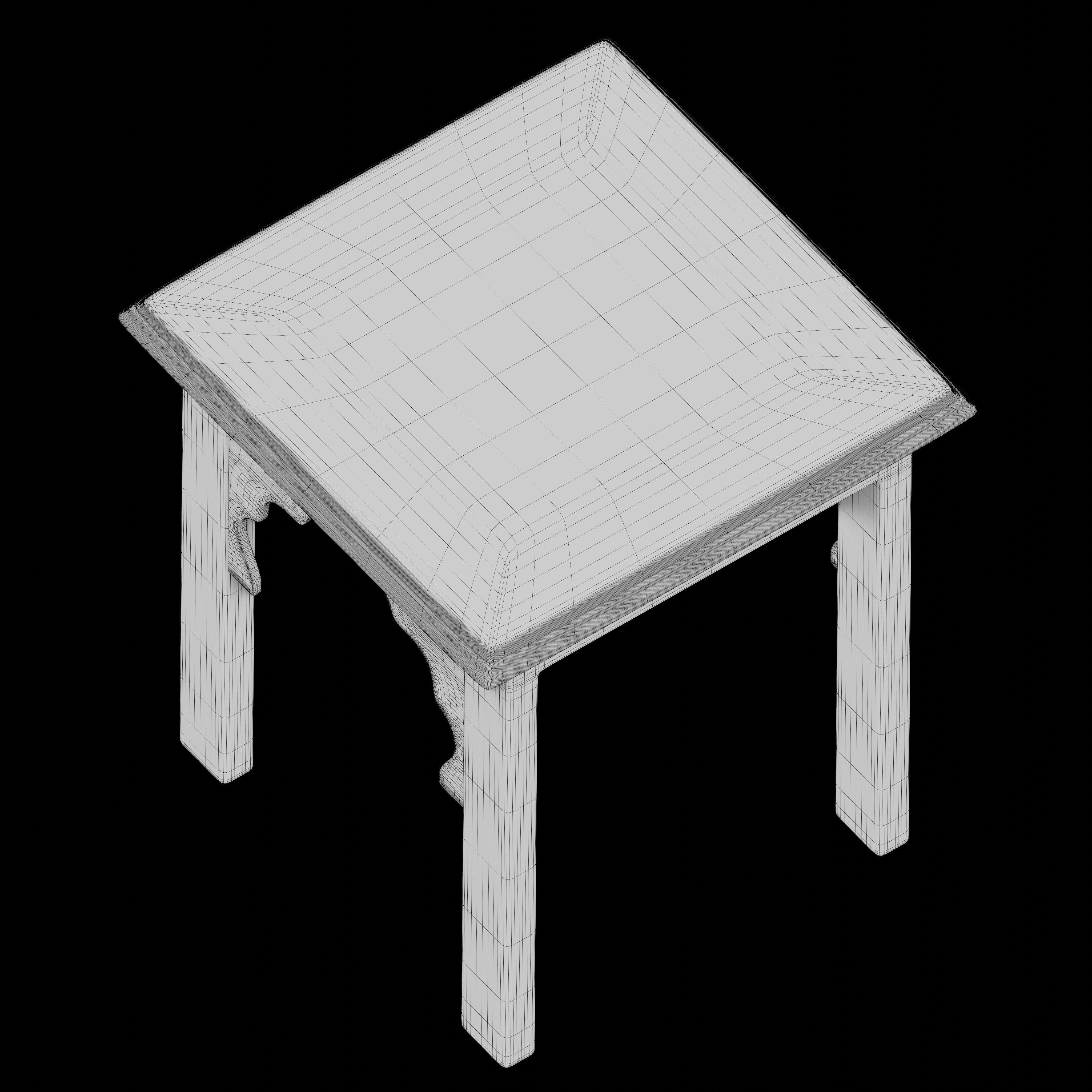Moroccan chess table 3D model_5