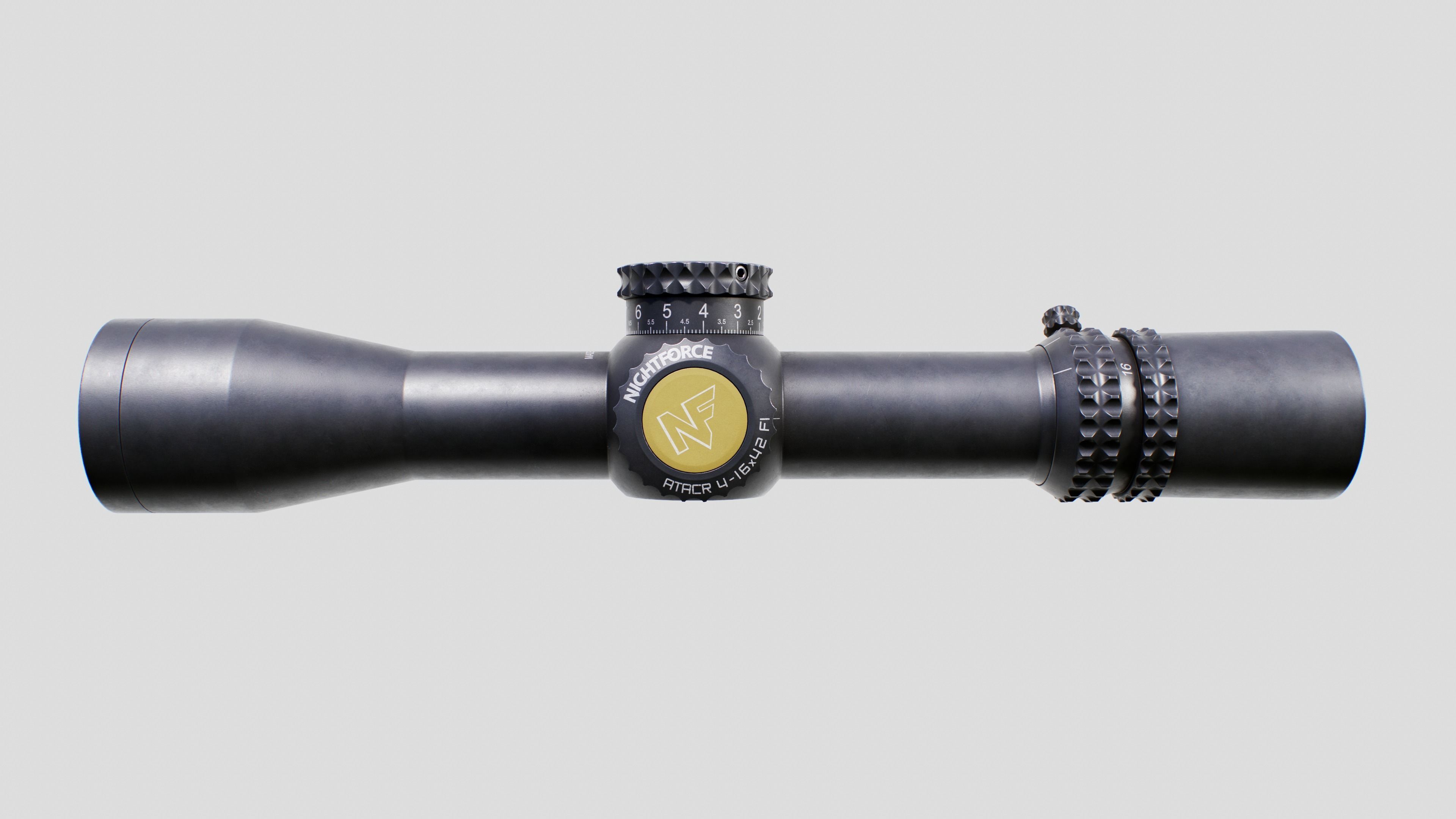 Nightforce ATACR 4-16x42 F1 tactical rifle scope Low-poly 3D model_1