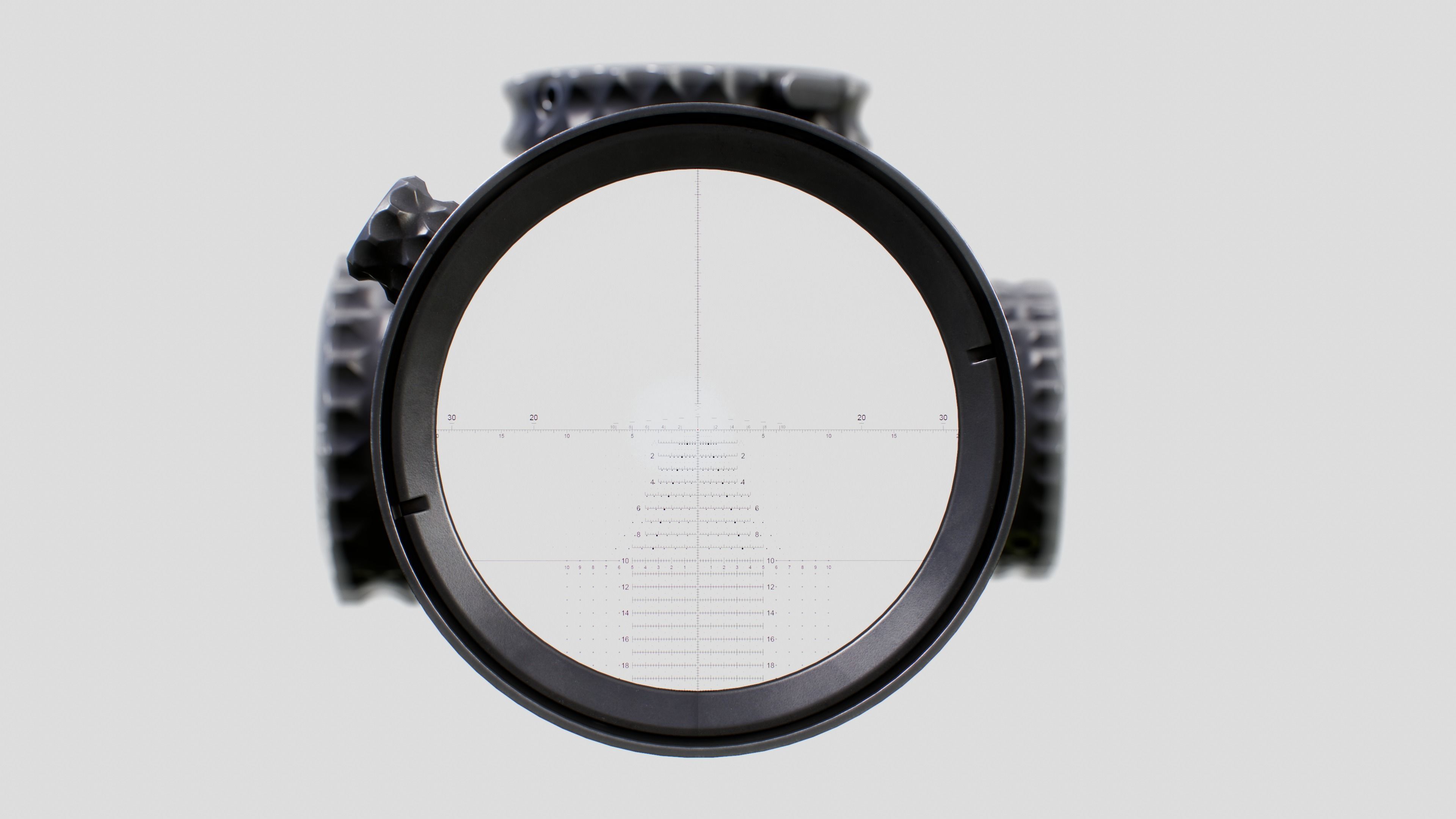 Nightforce ATACR 4-16x42 F1 tactical rifle scope Low-poly 3D model_3