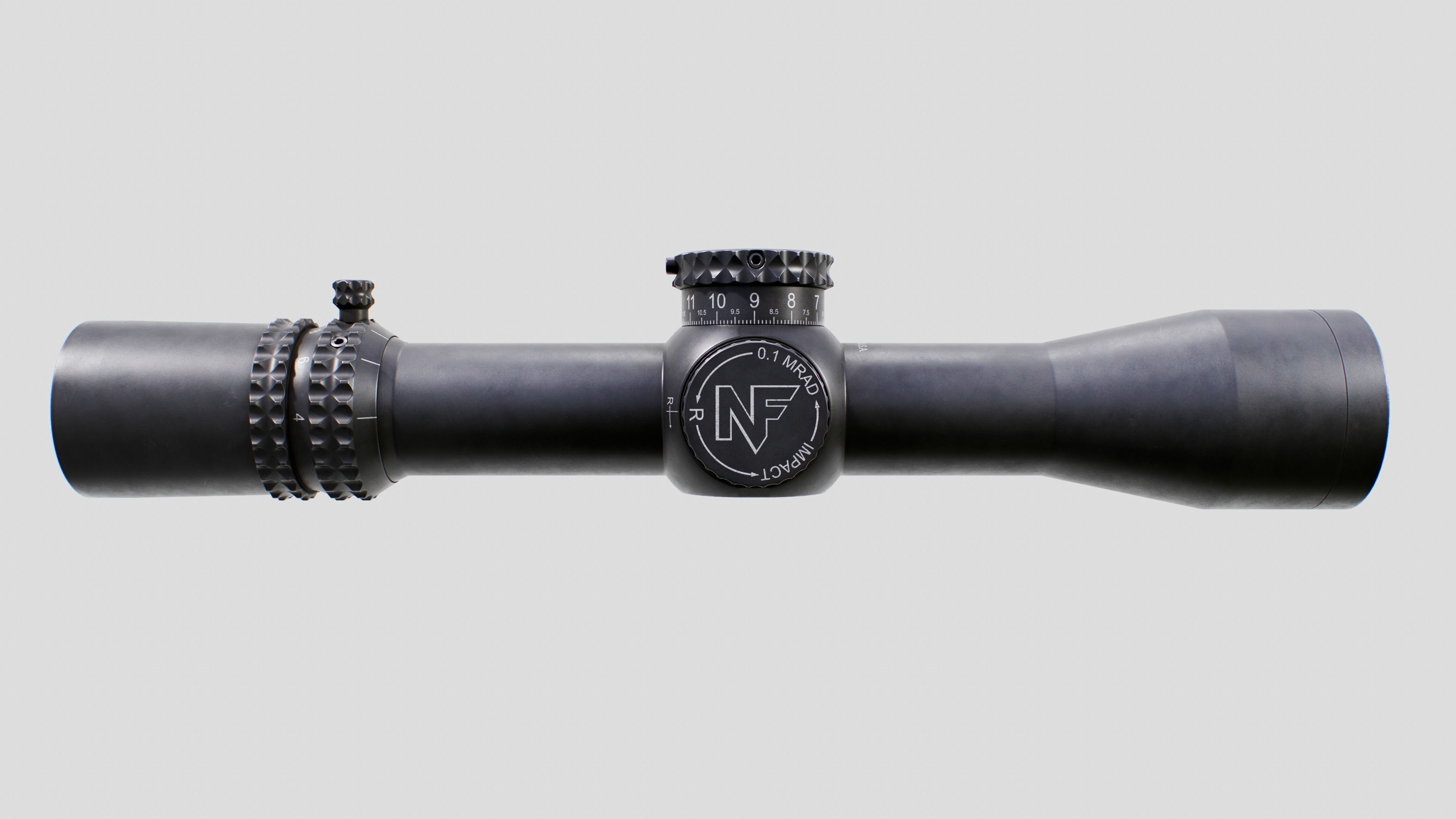 Nightforce ATACR 4-16x42 F1 tactical rifle scope Low-poly 3D model_7