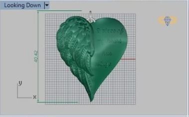 Heart Pendant 281 3D print model_1