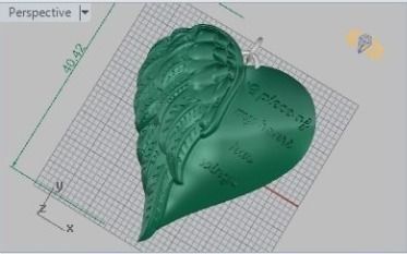 Heart Pendant 281 3D print model_4