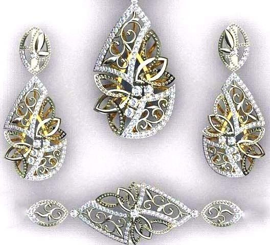 jewelry set  2 options Free 3D print model