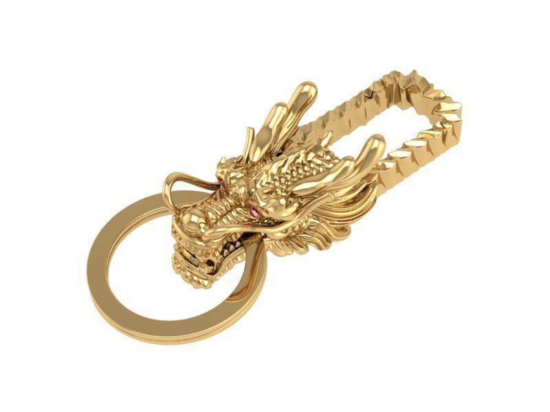 Asian Dragon Car Key 01 3D print model_10