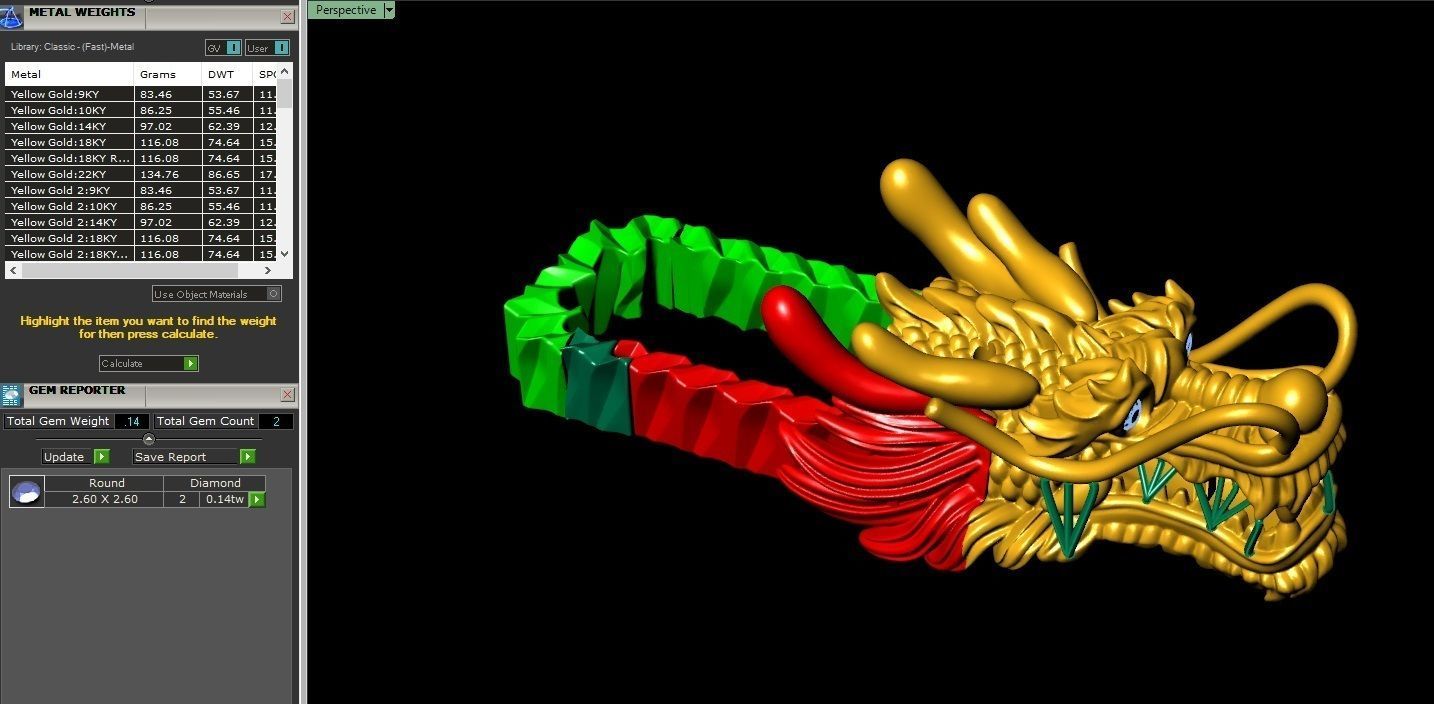 Asian Dragon Car Key 01 3D print model_6