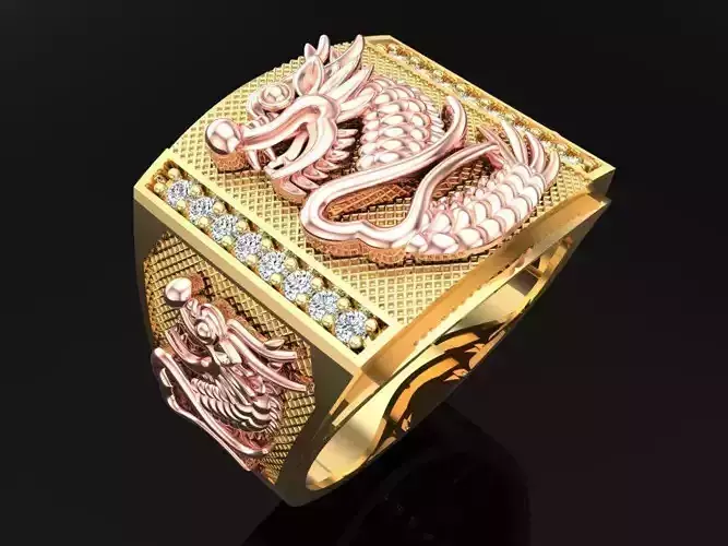 Dragon Ring - Mens Dragon Ring - Mens Ring - N907