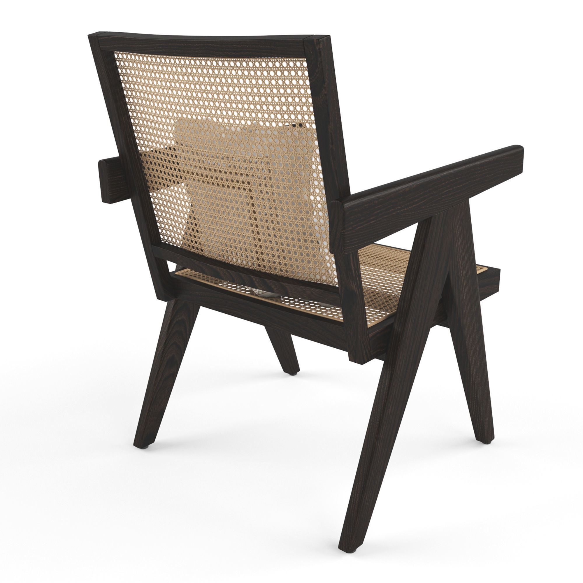 Lounge chair Sissi with wickerwork 3D model_4