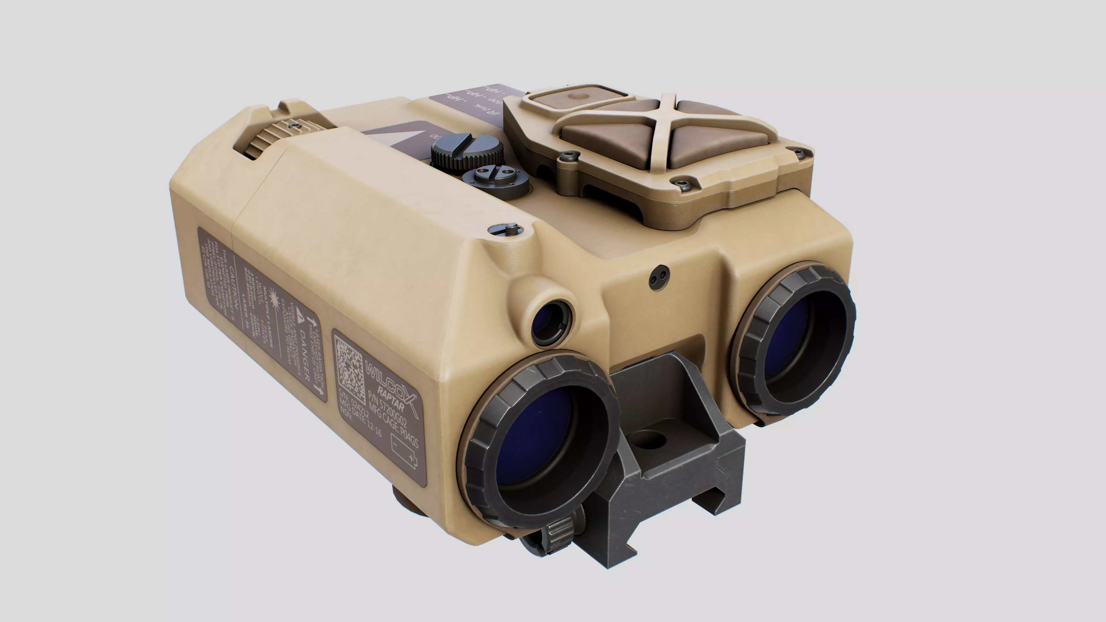 Wilcox Raptar-S Laser Range Finder Low-poly 3D model_0
