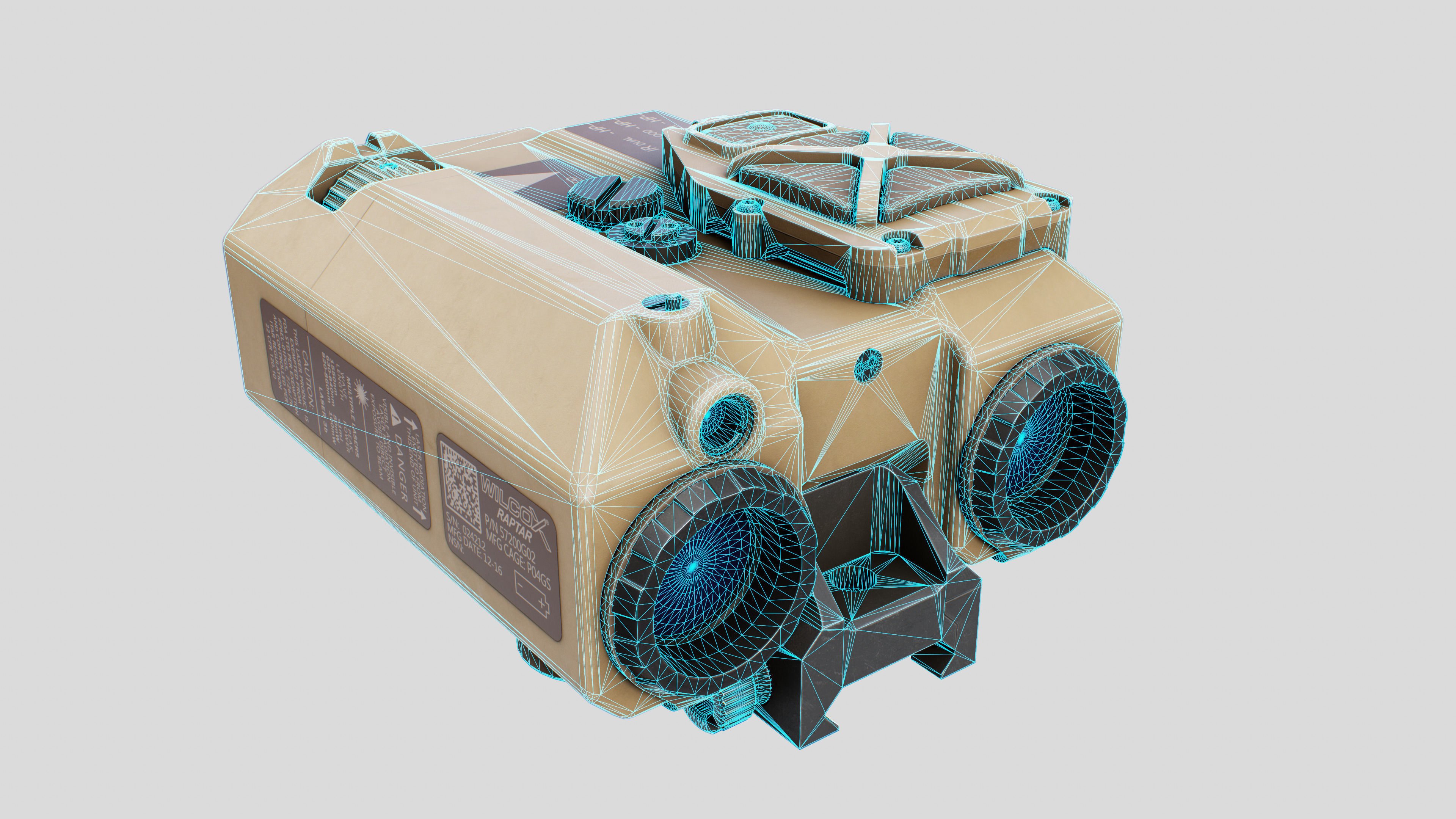 Wilcox Raptar-S Laser Range Finder Low-poly 3D model_1