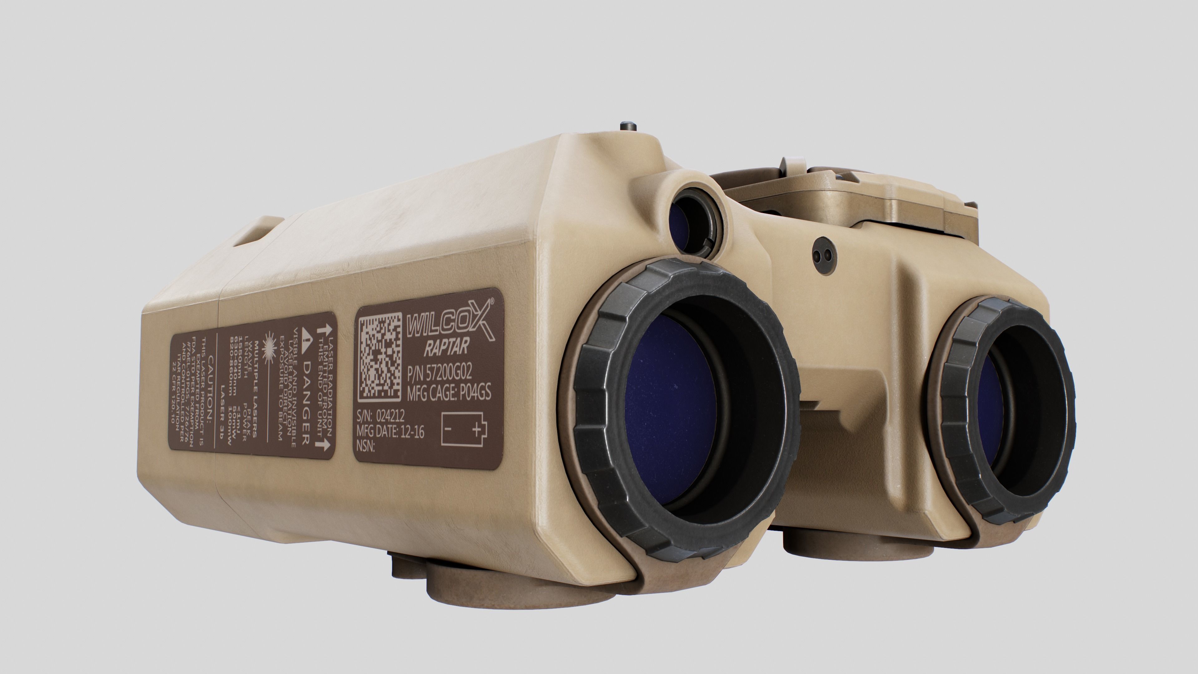 Wilcox Raptar-S Laser Range Finder Low-poly 3D model_11