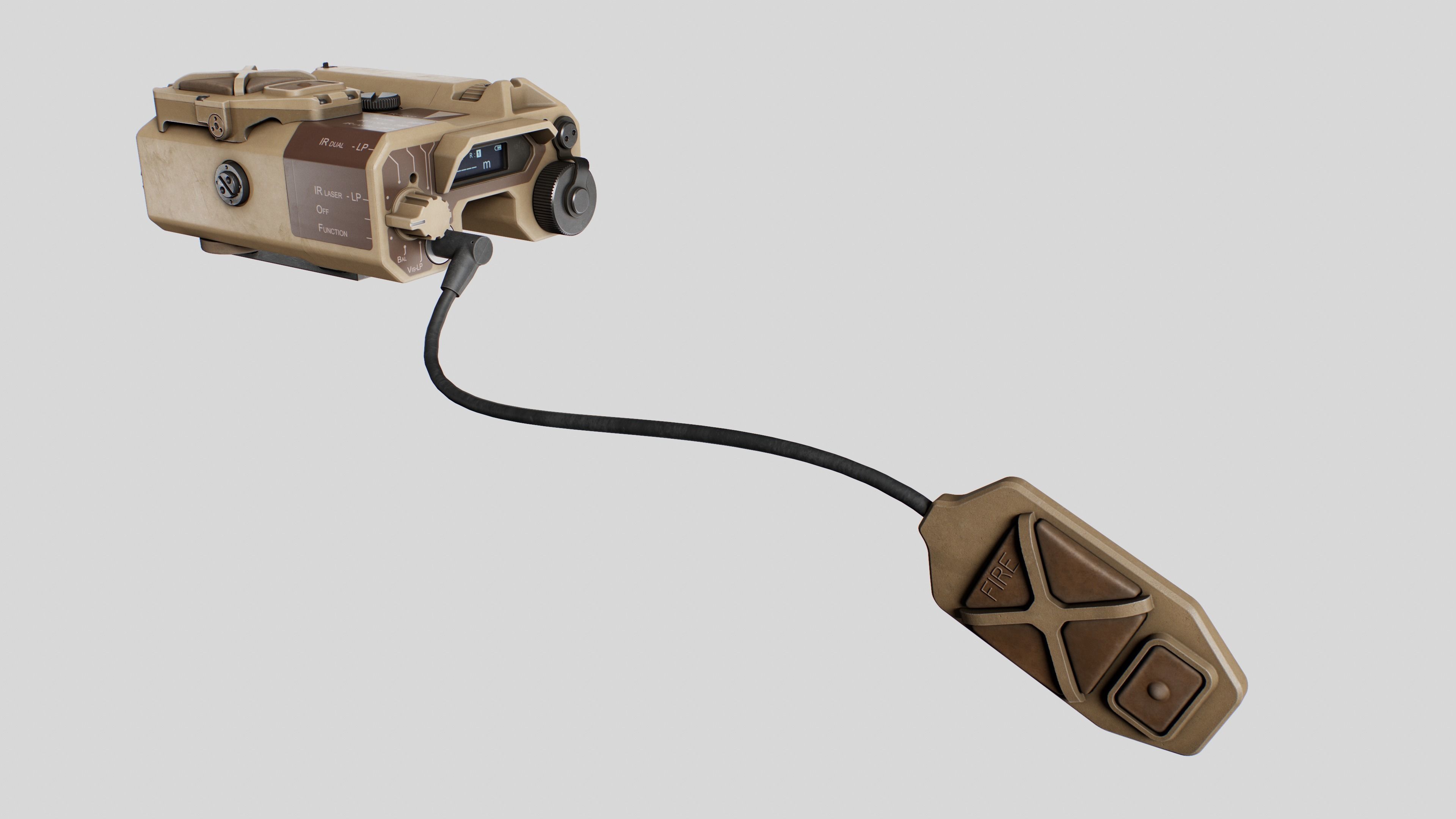 Wilcox Raptar-S Laser Range Finder Low-poly 3D model_2