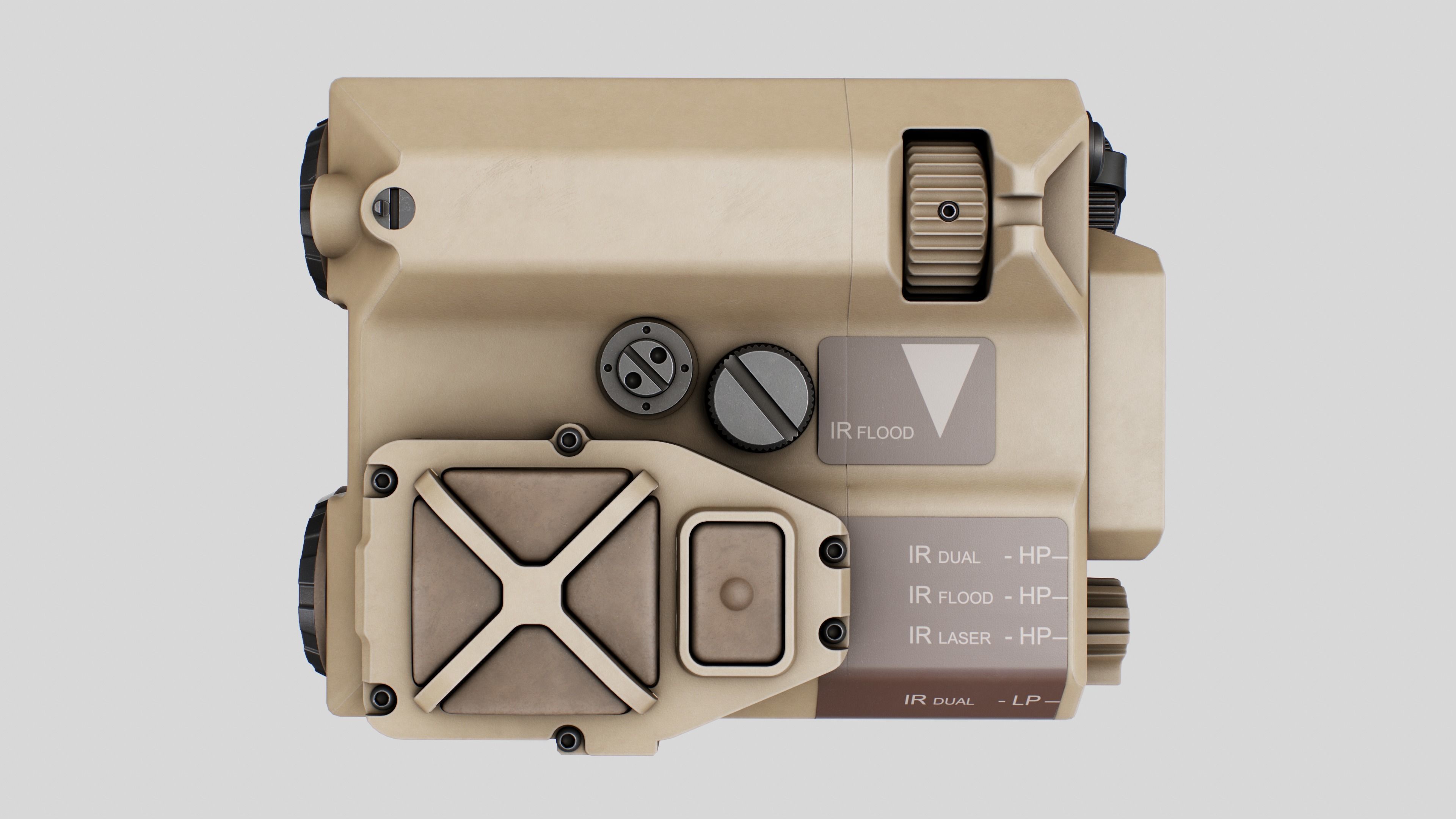 Wilcox Raptar-S Laser Range Finder Low-poly 3D model_12