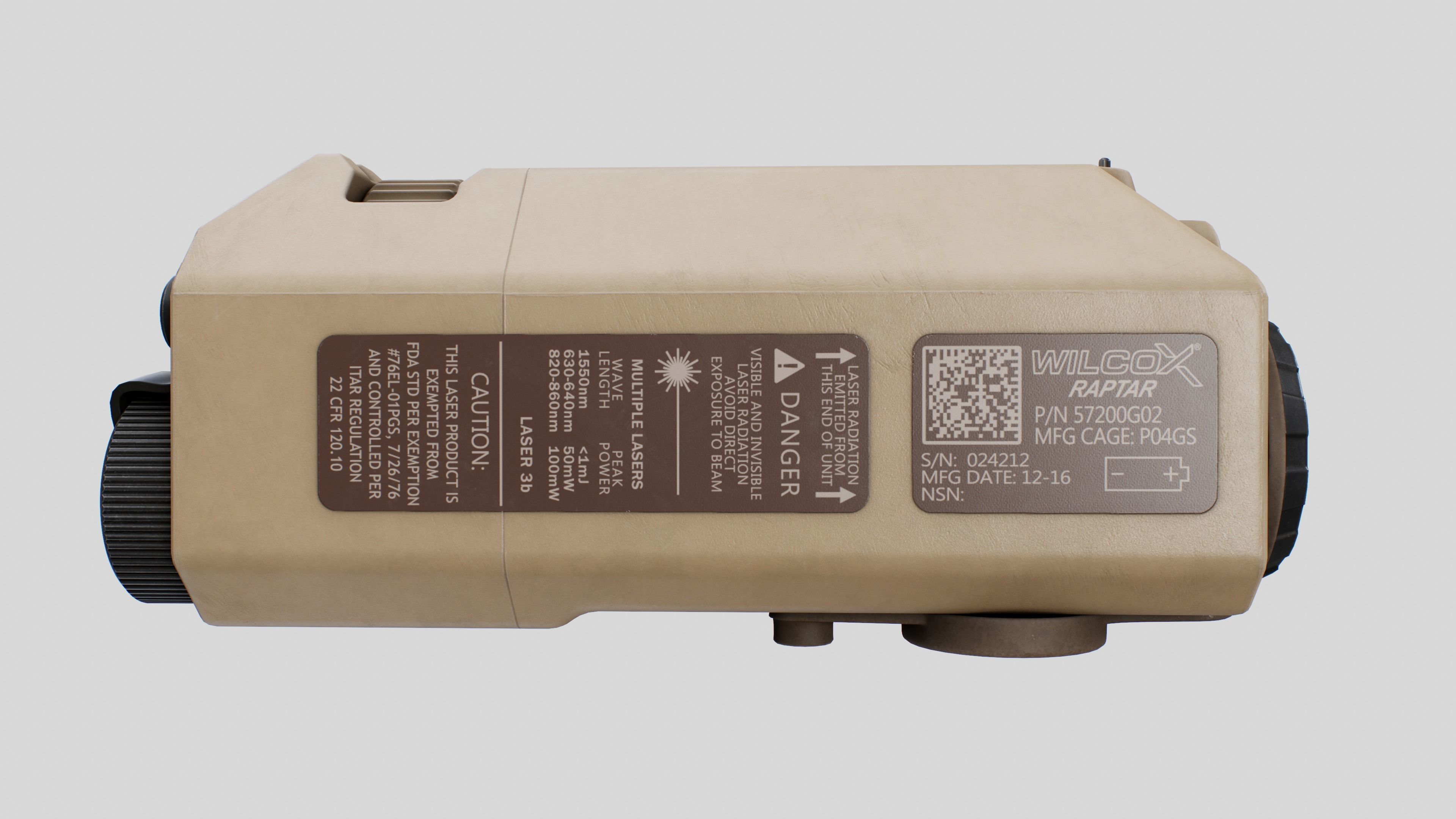 Wilcox Raptar-S Laser Range Finder Low-poly 3D model_10