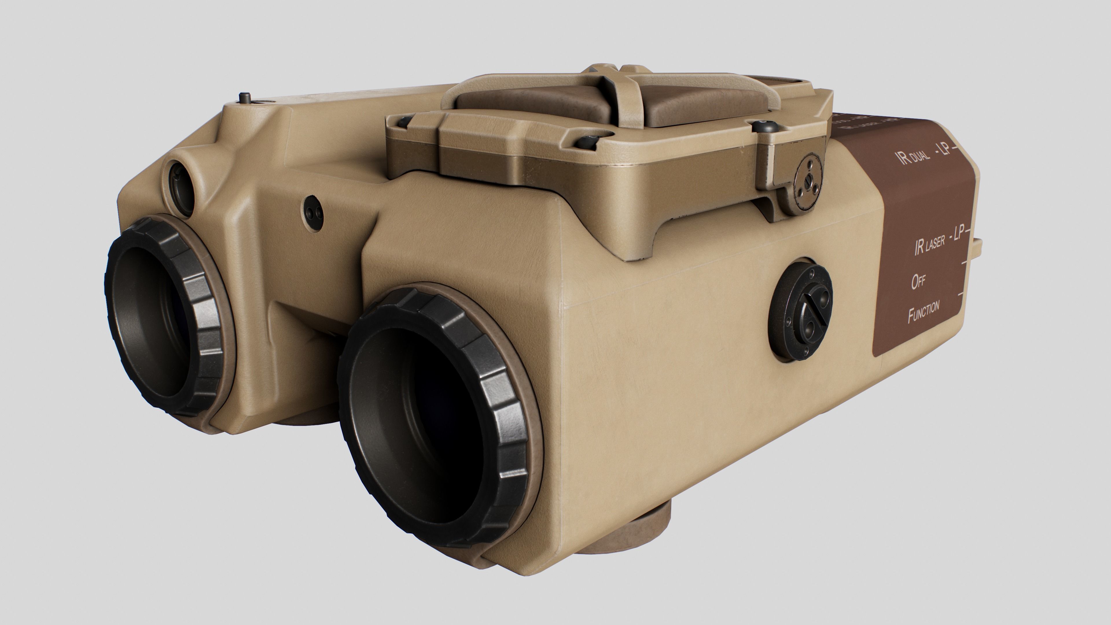 Wilcox Raptar-S Laser Range Finder Low-poly 3D model_5