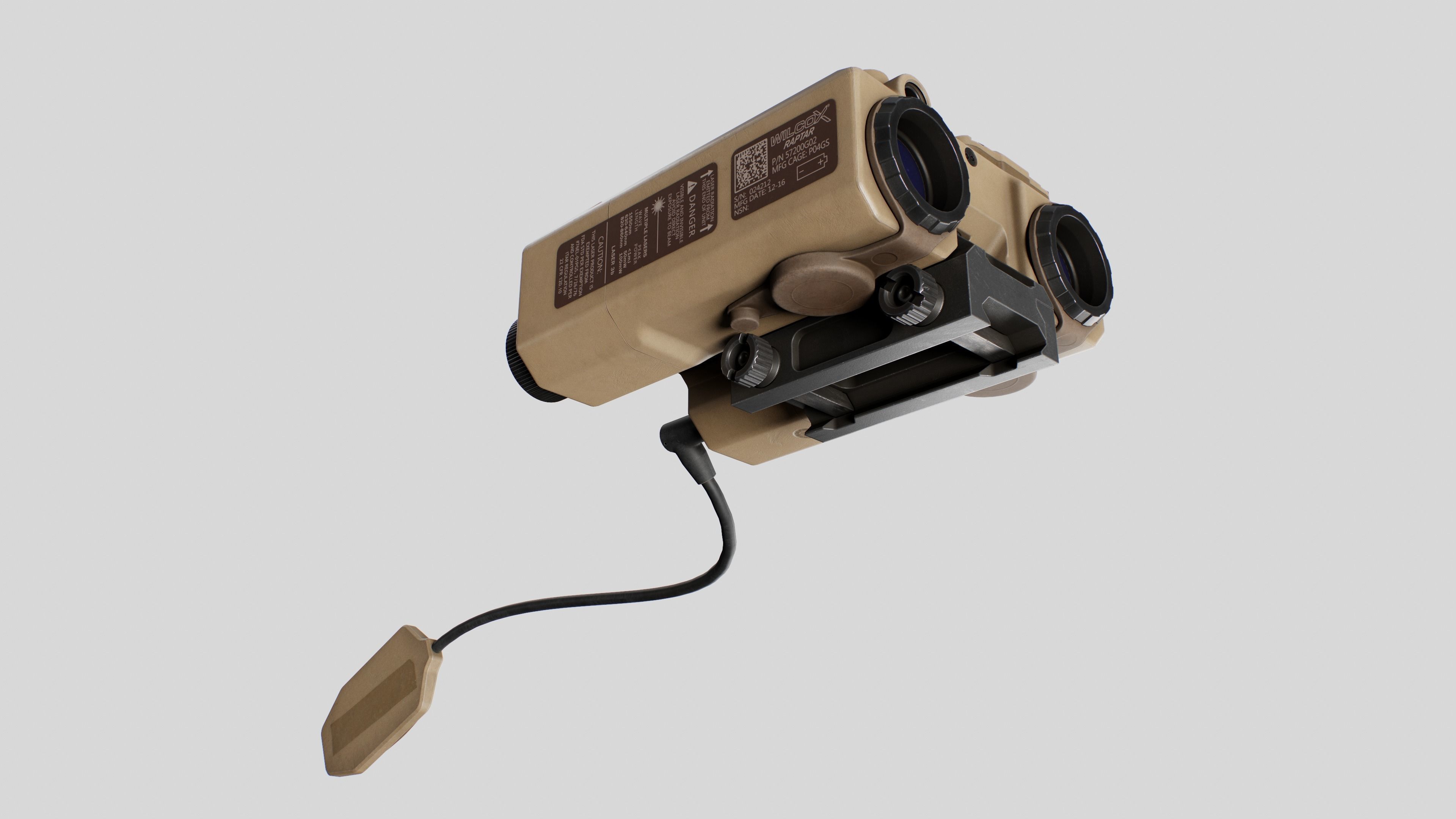 Wilcox Raptar-S Laser Range Finder Low-poly 3D model_3