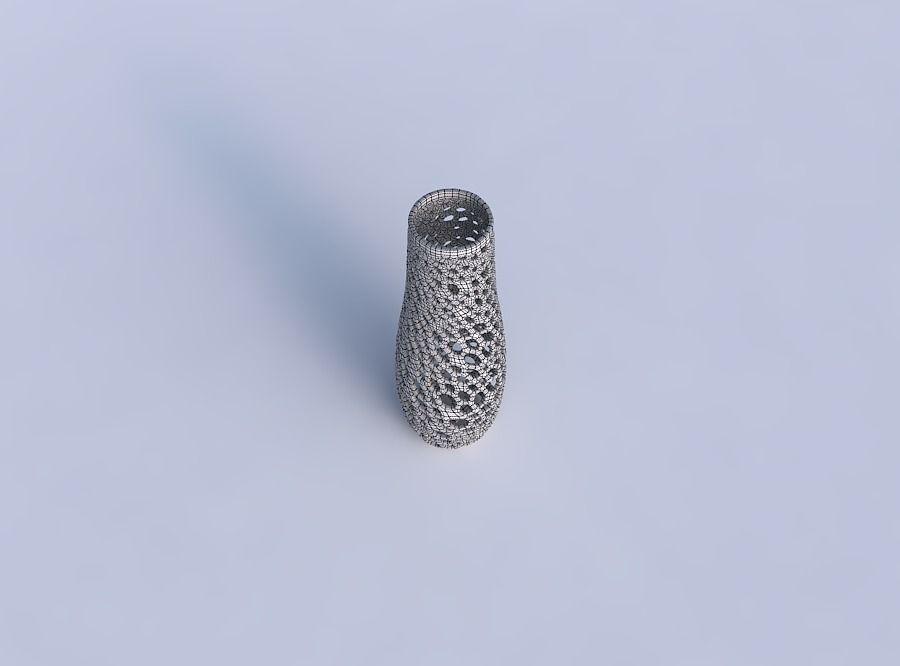 Vase with squeezed and twisted organic lattice 3D print model_6