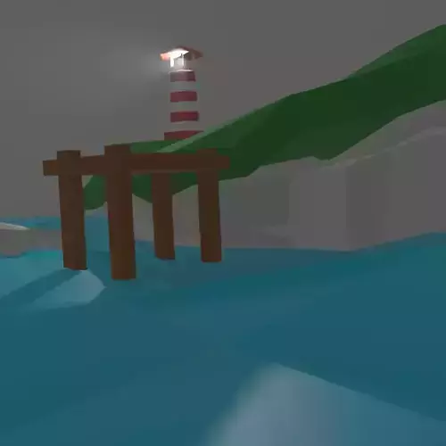 Ligthhouse island with lighthouse