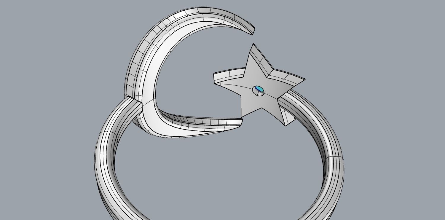 moon star Free 3D print model_11